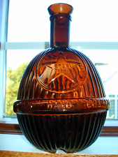 ANTIQUE QT. HARDEN'S STAR HAND FIRE EXTINGUISHER, RARE MOLD, AMBER-MINT picture