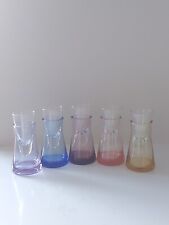 5x Vintage Italian Coloured Shot Glasses V Shooters picture