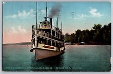 Chautauqua, New York - The Steamer Boat Passenger - Vintage Postcards - Posted picture