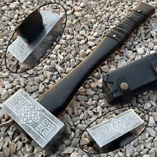 Custom Handmade Carbon Steel Blade Hunting hammer  Camping Hammer Christmas Gif picture