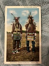 1949 USA Picture Postcard Native American Indian Sioux Union Pacific Railroad picture