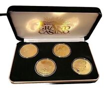 Grand Casino Collector Coin Set Of 4 Wildlife Series IV 4 dated 1998 in box picture