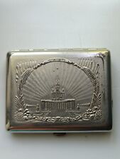 Cigarette Case Vintage USSR Moscow Red Star.Nickel.Very Nice. picture