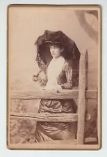 [79200] 1870-1890's CABINET CARD showing YOUNG WOMAN picture
