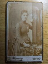 ANTIQUE CDV PHOTO VICTORIAN LADY BY JAMES HARGREAVES, BOLTON. LATE 1800'S  picture