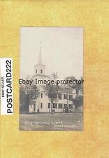 CT Newtown 1908-29 vintage RPPC postcard Congregational Church building Conn picture