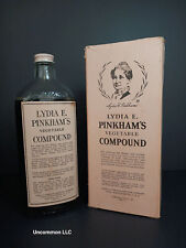 Antique Full Lg Bottle Lydia E Pinkham Vegetable Compound w/Original Box/insert picture