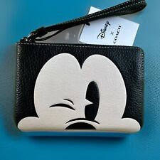 NWT Disney & Coach Micky Mouse Wink Leather  Wristlet CN041 picture