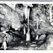 c1940s Oregon Caves, OR RPPC Joachim Miller's Chapel Cavern Siskiyou Mts PC A164 picture