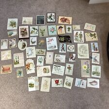 Victorian Christmas & New Year cards Job Lot 50 Cards (VC5) picture