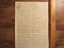 Antique Ephemera Signed French Document France  1825 w/ Fancy Stamps b picture