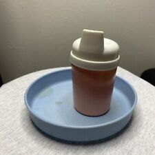 Vintage Plastic Children's ￼ & Bowl Sippy cup 1950’s. Safety ware Bowl￼￼ picture