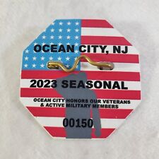 2023 Ocean City NJ Seasonal Beach Tag Badge Honor Military & Veterans NEW JERSEY picture