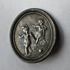 6950 - Two Putti Playing Signed 