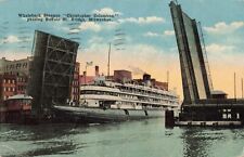 Milwaukee WI Wisconsin, Whaleback Steamer Christopher Columbus, Vintage Postcard picture
