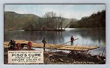 Allegheny PA-Pennsylvania, Piso's Cure Cough Medicine Ad. Vintage Postcard picture