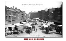 MAGNET FROM OLD PHOTO - DOCK STREET PHILADELPHIA PENNSYLVANIA 1908 picture