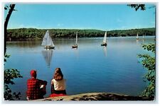 c1960's Sailing on Blue Waters Souvenir Aylmer Quebec Canada Postcard picture
