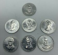 VINTAGE 1968 SHELL MR PRESIDENT COIN GAME LOT OF 7 SHELL OIL TOKEN RARE picture