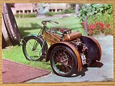 1898 DE DION-BOUTON MOTORCYCLE vintage color postcard FRENCH MOTORIZED TRICYCLE  picture