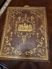 ANTIQUE 1854 THE HOLY BIBLE OLD & NEW TESTAMENTS LEATHER JOHN B PERRY picture