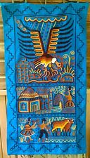 Peruvian Hand Stitched Inca Mythology Folk Art Wool Tapestry Wall Art 43