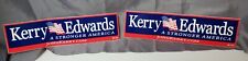 (2) Kerry Edwards A Stronger America for President Bumper Stickers Campaign 2004 picture