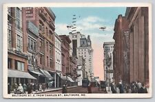 Postcard Baltimore Maryland Baltimore St East From Charles St picture