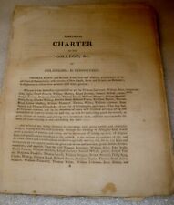 Rare 1791  Charter University of Pennsylvania  picture
