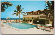 Pompano Beach Florida Vintage Postcard Kerber's Coral Tides Appartments Hotel picture