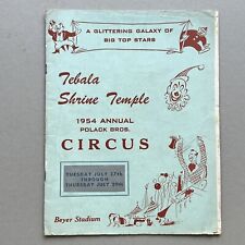 1954 POLACK BROS TEBALA SHRINE CIRCUS Program ROCKFORD IL VTG LOCAL PRINT ADS picture