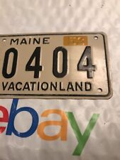Vintage 1953 MAINE VACATIONLAND 0404 Bicycle License Plate Wheaties Cereal picture