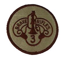US ARMY THIRD 3RD ACR ARMORED CAVALRY REGIMENT PATCH BRAVE RIFLES DESERT TAN picture