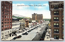 Ogden UT-Utah, Washington Boulevard Looking South, Vintage Antique Postcard picture