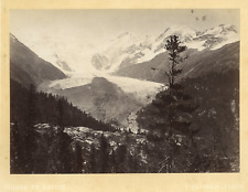 Carnals. Switzerland, Mortevatsch Glacier Switzerland. Vintage Albumen Print. T picture