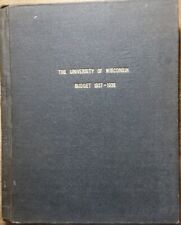 1937-1938 The University of Wisconsin UW -Madison Budget General Administration picture