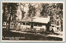 Walker MN Picket Fence Around Axelta Lodge~Rosin's Resort @ Long Lake? 1928 RPPC picture