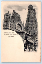 Entrance to Munatchy Temple MADRAS INDIA Postcard picture