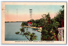 Thousand Islands Canada Postcard St. Lawrence River Napoleon's Hat 1949 picture
