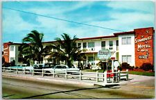VINTAGE POSTCARD STARDUST MOTEL & APARTMENTS AT HOLLYWOOD BEACH FLORIDA 1964 picture