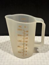 Vintage Tupperware #1669 Measuring Pitcher 2 Cup 16oz With Red/Orange Lettering picture