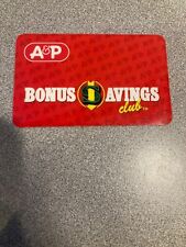 vintage supermarket A&P Bonus Savings Club card picture