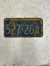 vtg 1958-61 Pennsylvania License plate Penna Ford Chevrolet Dodge 527-25A picture