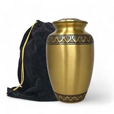 Beautiful Vase Shape Big Hand Engraved Brass Funeral Cremation Ash Keepsake Urns picture