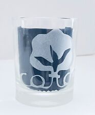 COTTON Logo Etched Drinking Glass The Fabric of Our Lives RARE Unused picture