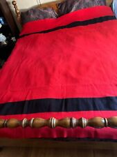 Authentic Hudson's Bay Point Blanket Red With Black Stripes 86