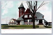 FRANKLIN MA Massachusetts Congregational Church ca 1905 Postcard picture