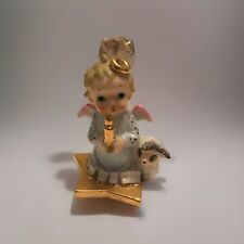 Vintage Ardalt Japan Angel Bud Vase Candle Sugar Lamb Gold Star Figure picture