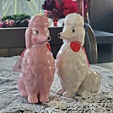 TARGET SPRITZ Valentines Day Ceramic Poodle Dog Set Of 2 Pink And White 2024 New picture