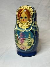 Vintage Russian Nesting Dolls, Set Of 5 Dolls, Beautiful hand painted - unsigned picture